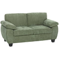 2 Seater Sofa, 156cm Chenille Loveseat Sofa, Dark Green