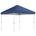 3 x 3 m Pop Up Gazebo with Wheels, UPF50+ One-Touch Outdoor Garden Party Tent Marquee Wedding Awning Canopy, Dark Blue