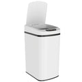 12L Sensor Bin, Automatic Touchless Motion Sensor Kitchen Bin with Fingerprint Resistant Stainless Steel, White