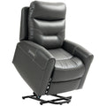 Electric Riser Recliner Chair with USB Charging Ports - Charcoal Grey Faux Leather