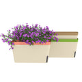 Set of 3 Self Watering Plant Pots with Water Level Window - White