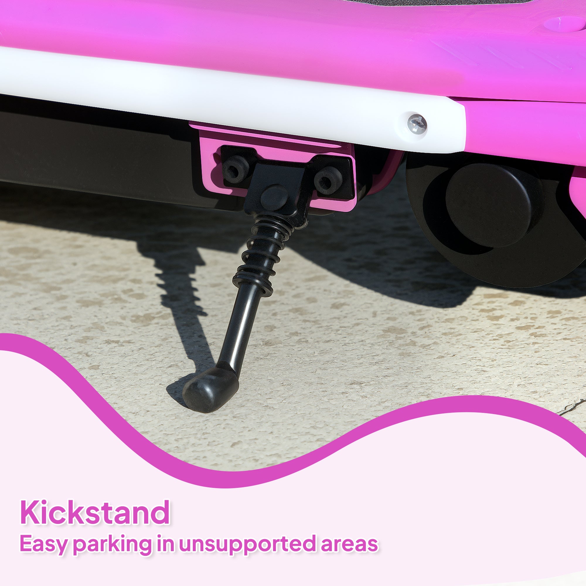 Electric Scooter for Kids 6-14 with Colourful Lights & Electric Brake, 10 km/h Speed - Purple