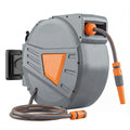 Retractable Hose Reel Wall Mounted, 20+1.6m Garden Hose Pipe Reel with Auto Retraction, Self-Locking, Orange