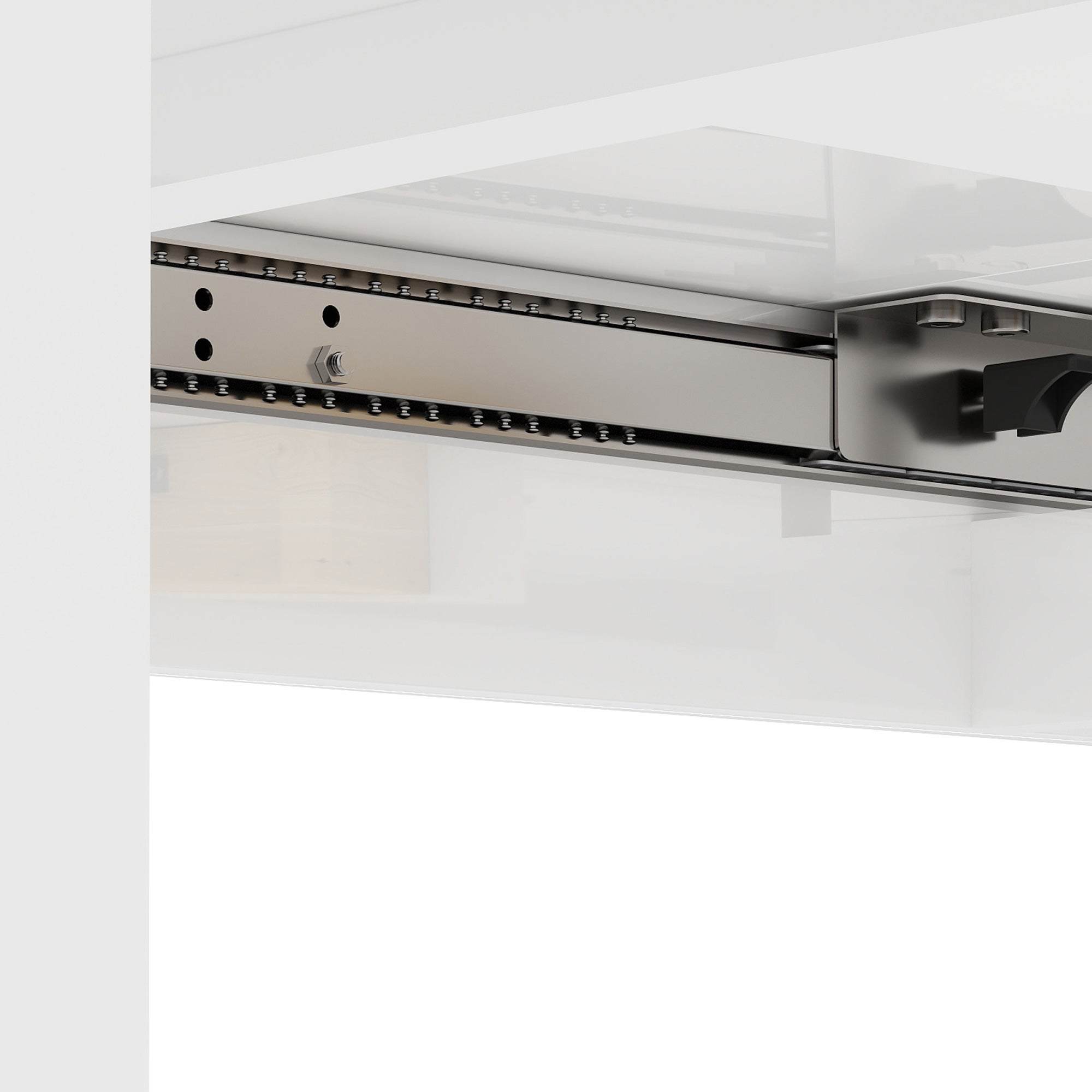 Extendable Dining Table, 120-160 x 70cm Rectangular Kitchen Table for Small Spaces, Seats 4-6 People, High Gloss White