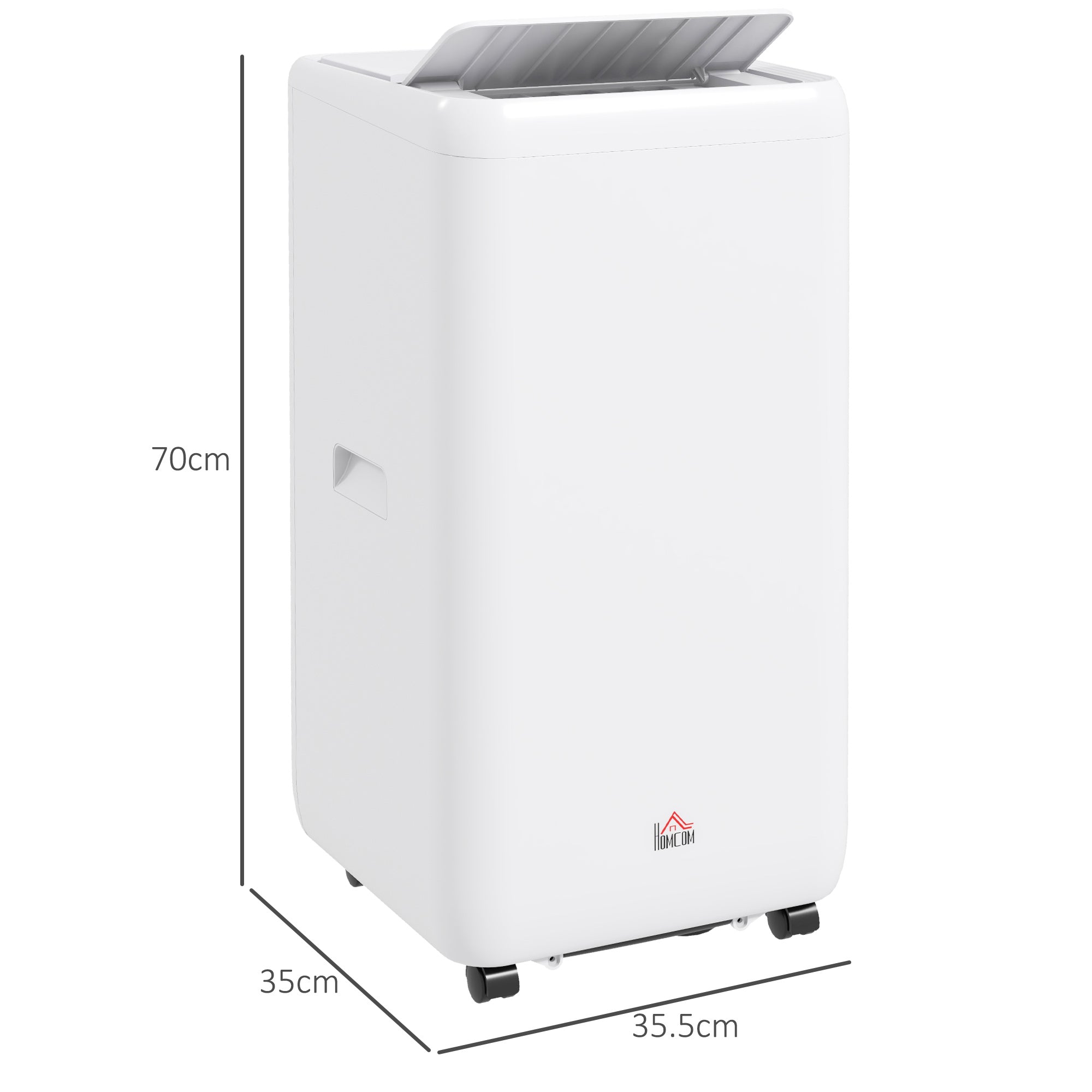 12000 BTU Mobile Air Conditioner for Room up to 28m², with Dehumidifier, Auto & Sleep Mode, 24H Timer, Wheels