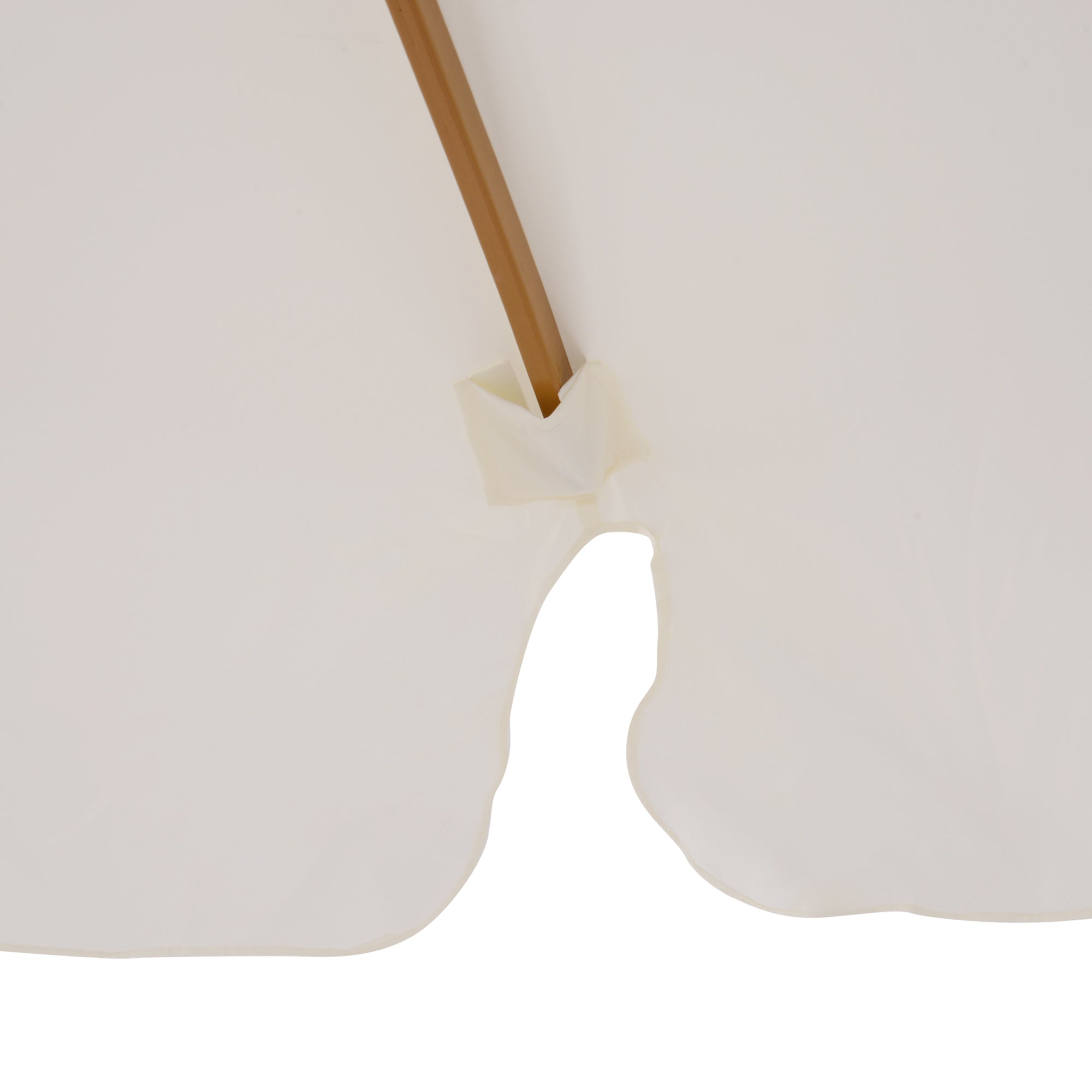 3.3m Elegant Wooden Parasol - Cream