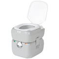 Portable Camping Toilet for Adults with Anti-Leak Design and 12L Fresh Water Tank - Grey
