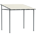 Wall Mounted Pergola Gazebo with PA Coated Fabric - Cream White