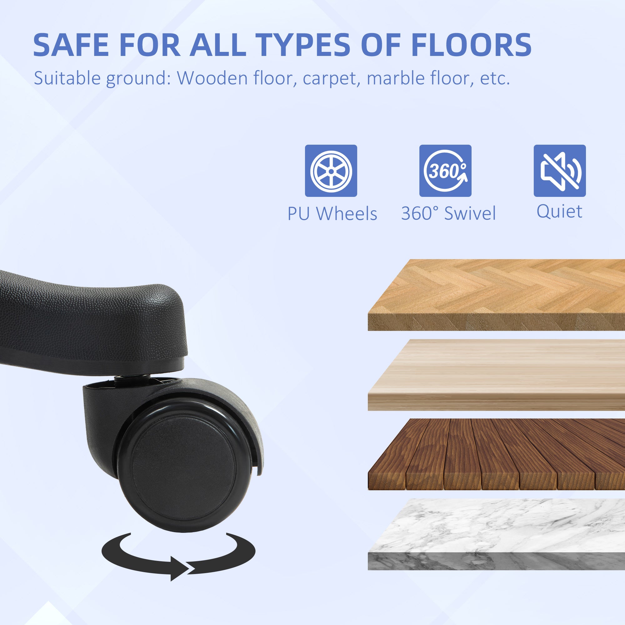 Faux Leather Office Chair - Grey