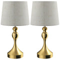 Dimmable Bedside Lamps Set of 2, Modern Table Lamps with 3 Colour Temperatures, USB A+C Charging Ports and Linen Shade for Living Room Bedroom Office, Gold Tone