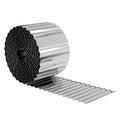 Metal Garden Edging Border, 8 in x 21.3 ft Corrugated Heavy Duty Galvanised Steel Lawn Edging, Silver Tone