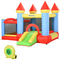 Kids Bounce Castle Inflatable Trampoline Slide Pool Basket 3 x 2.75 x 2.1m - Red Blue Green