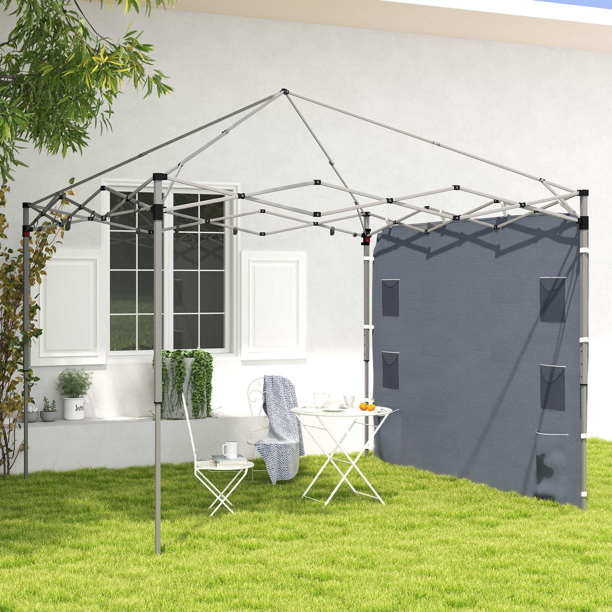 Replacement Gazebo Sidewall 195 x 295cm Oxford Fabric - Grey