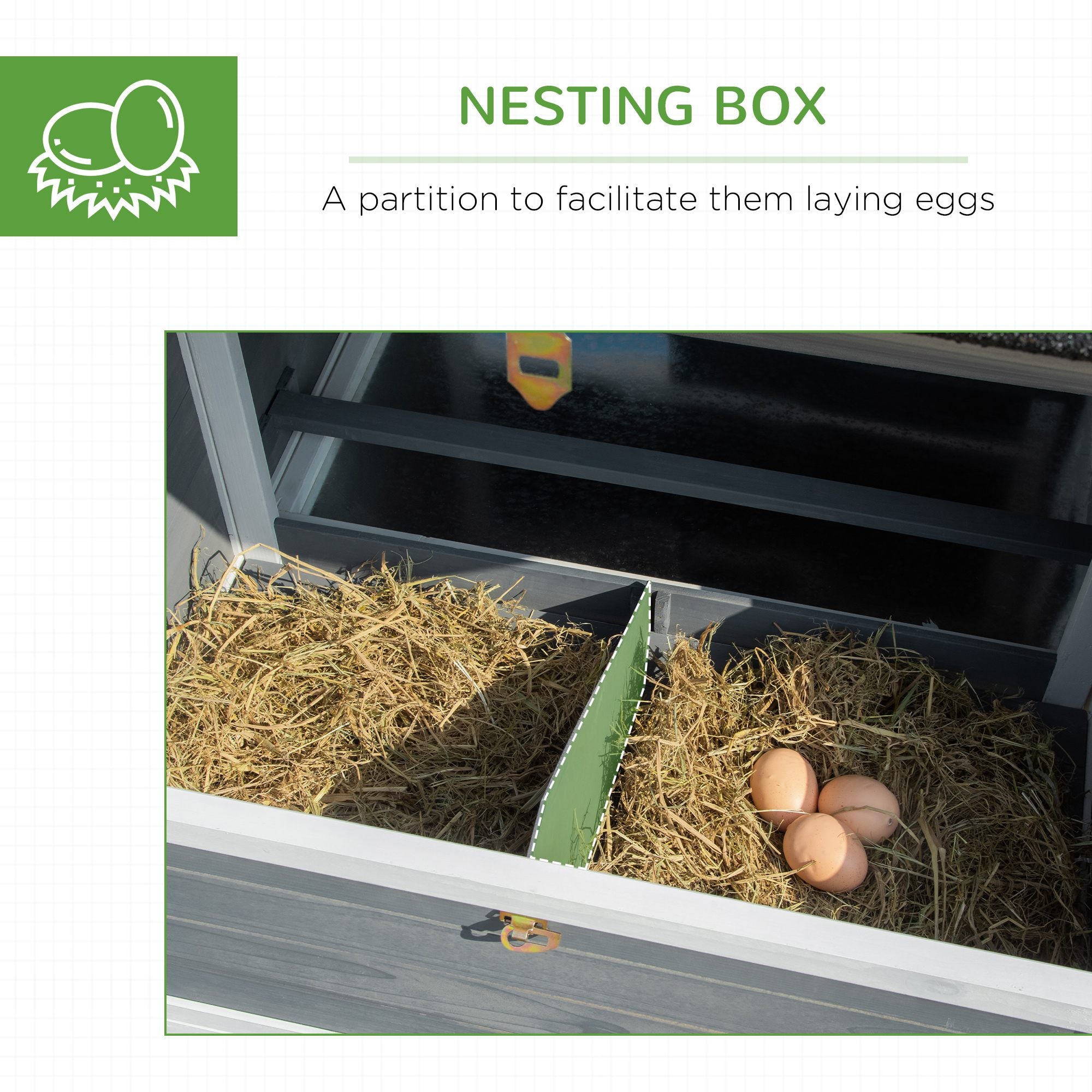 Deluxe Rabbit Hutch, Chicken Coop, Hen House, Wooden Poultry Cage with Plant Box, Openble Roof, Outdoor Run, Nesting Box, Removable Tray and Lockable Doors, 191.5 x 80 x 90cm