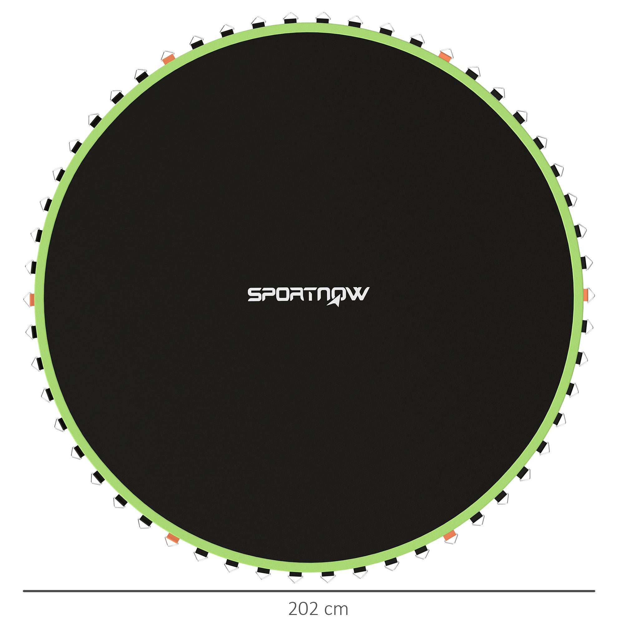 8ft Trampoline Replacement Mat with 42 V-Hooks and Spring Pull Tool for 14cm Springs - Green