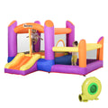 Kids 3-in-1 Inflatable Bouncy Castle Trampoline Slide Water Pool with Blower 2.8x2.5x1.7m - Multi-color