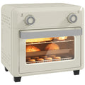 10L Air Fryer Oven with Touch Screen, Adjustable Temperature, Timer, Dishwasher Safe - Cream White