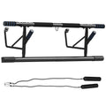 Pull-Up Bar Doorway with Resistance Bands and Padded Handles - Blue