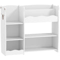 Kids Toy Storage Unit, Bear Design Kids Bookshelf and Toy Organiser, for Bedroom, Nursery, Playroom, White