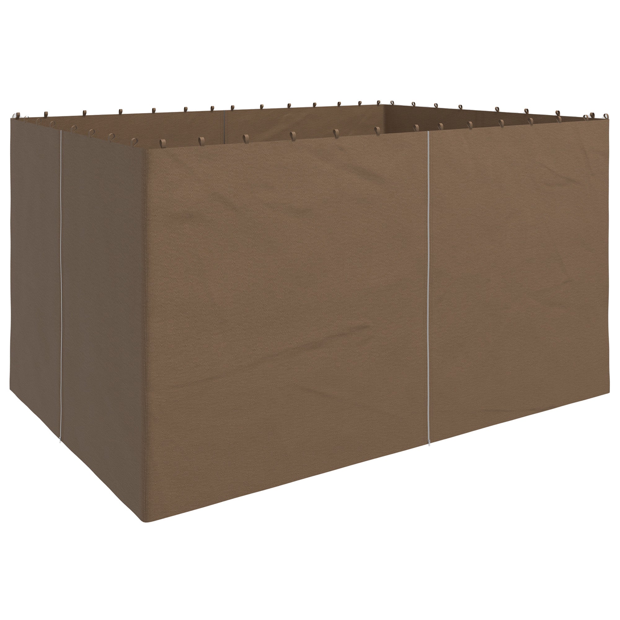 Set of Four Polyester Gazebo Replacement Walls 3x4m - Dark Brown