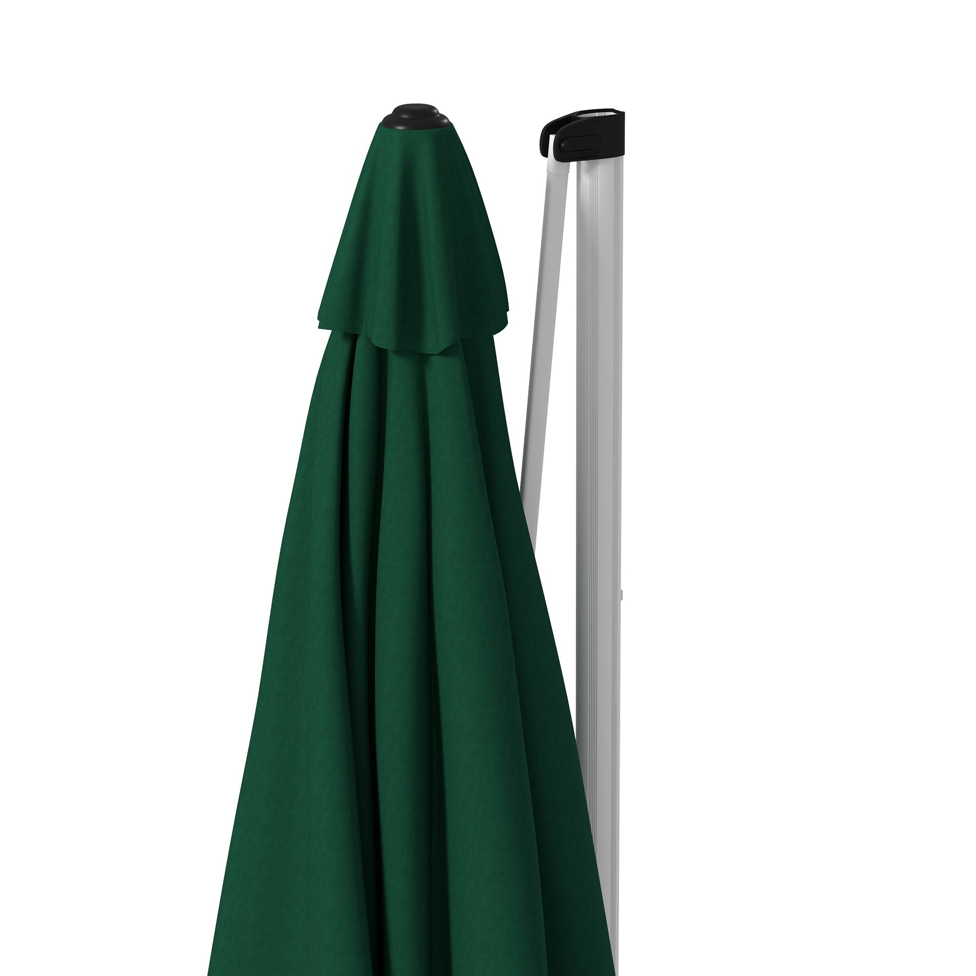 Square Cantilever Garden Parasol, with Five-Position Canopy - Green