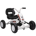 Kids Pedal Go Kart with Steel Frame, Sporty Design, for Ages 2-5 Years, White