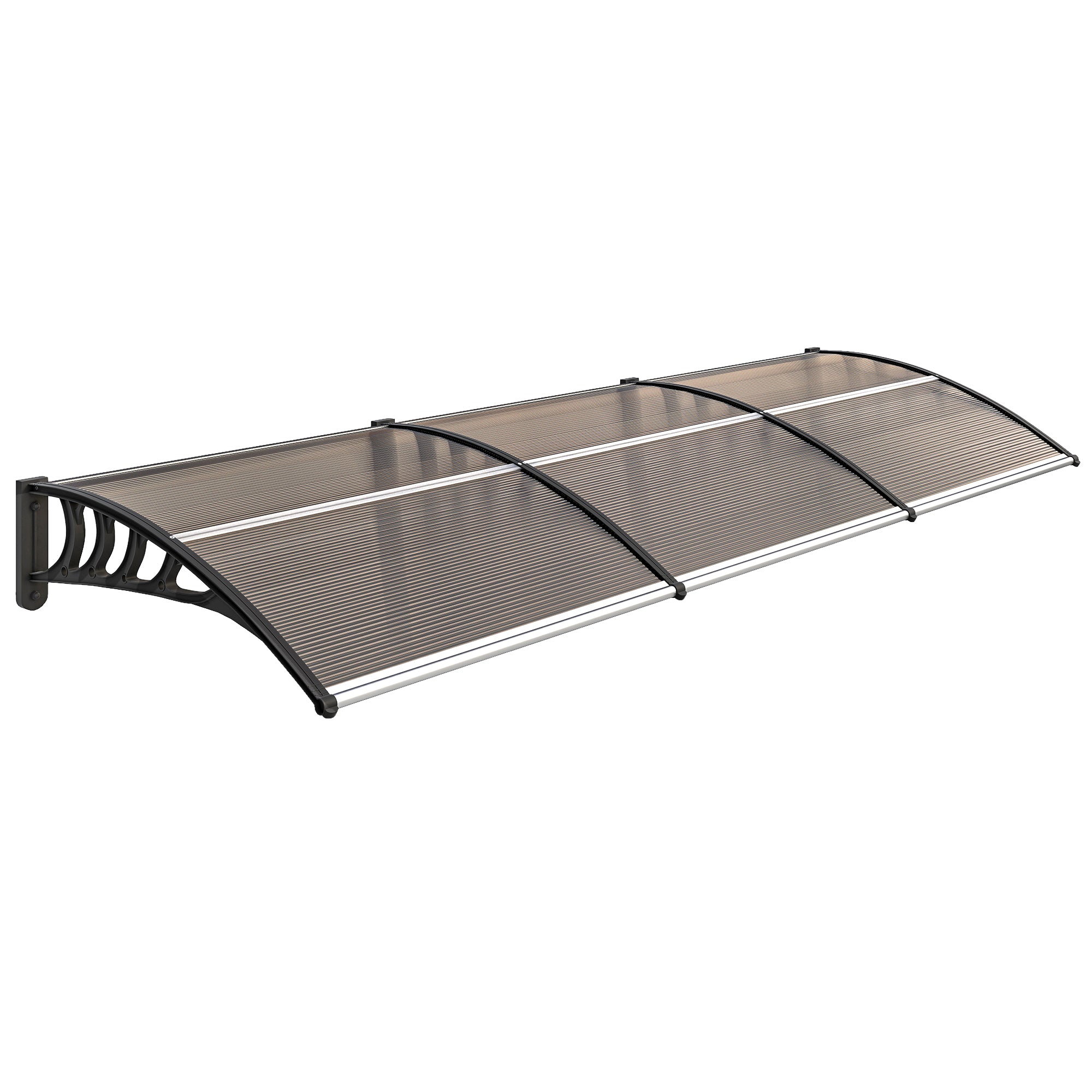 Front Door Canopy, Outdoor Awning, Rain Shelter, 303 x 96cm , Brown