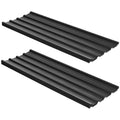 Pack of 24 Galvanised Corrugated Steel Roofing Sheets 129x45cm - Dark Grey