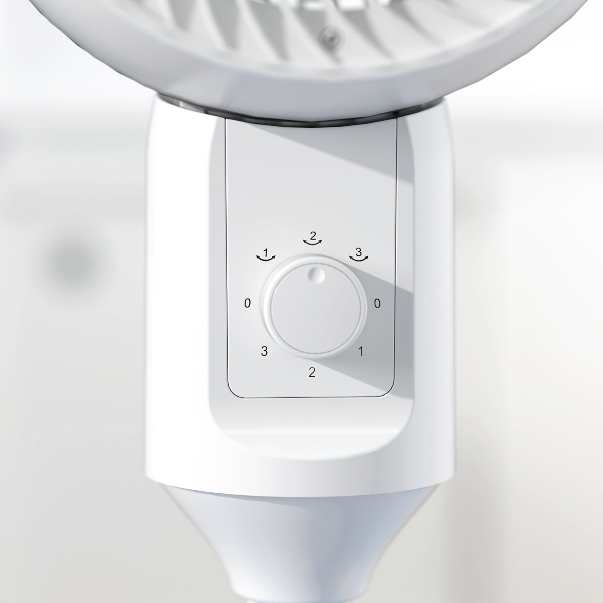 9'' Air Circulator Fan with 3 Speeds, 70° Oscillation & 90° Tilt, Carry Handle - White