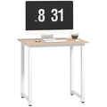 Computer Desk Writing Table 80x60x76cm Metal Frame Workstation - White
