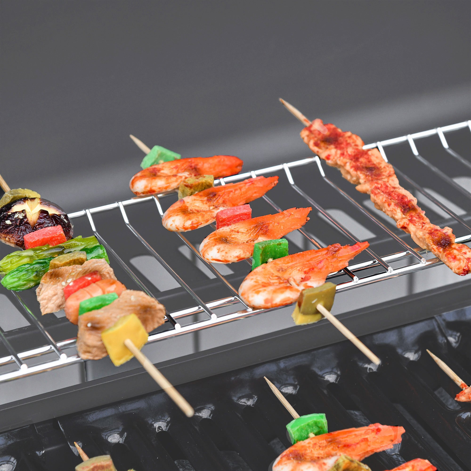 Seven-Burner Gas BBQ Grill - Grey