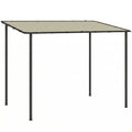 3 x 2 m Lean to Garden Pergola, Metal Frame Gazebo Pergola with UPF30+ Protection, Sloped Roof, Drainage Holes, Cream