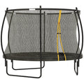 8ft Outdoor Trampoline with Enclosure Net and Spring Cover - Black