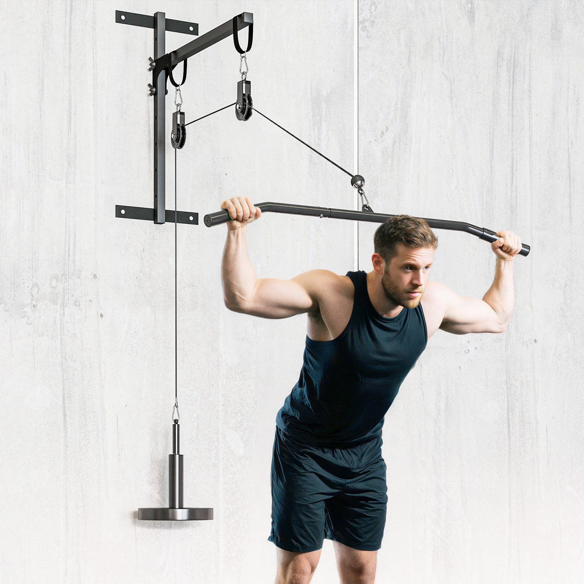 Weight Pulley System, Cable Pulley System for Home Gym, Cable Machine LAT Pull Down Attachment for Biceps Curl, Tricep, Arm Workouts