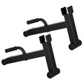 2Pcs Deadlift Barbell Jack with Non-Slip Handle and Plastic Padding for Easy Loading 400kg Plates - Black