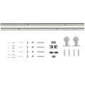 Sliding Door Hardware Kit Smooth Quiet 304 Stainless Steel for 180cm Track Sliver Tone