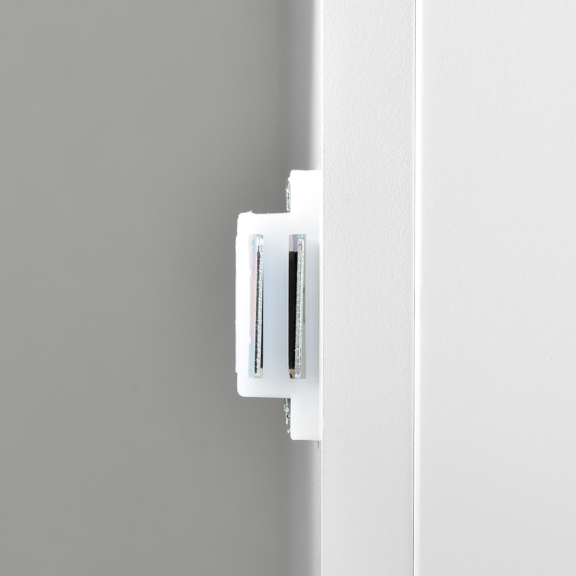 Modern Lacquered Chest of Drawers with Handles and Rounded Corners, Cabinet with 2 Layers, 6 Compartments, 127L x 45W x 75H cm, White