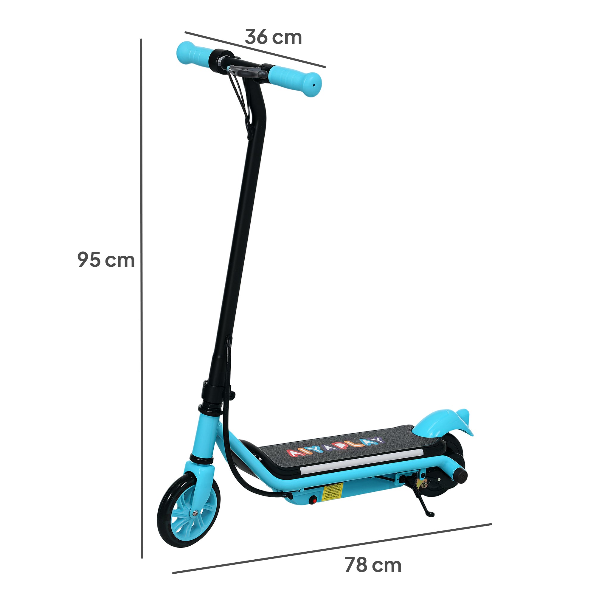 Kids Electric Scooter with Dual Brakes, Flashing Wheels & Colourful Lights, 12 KM/H, 10 KM Range - Blue
