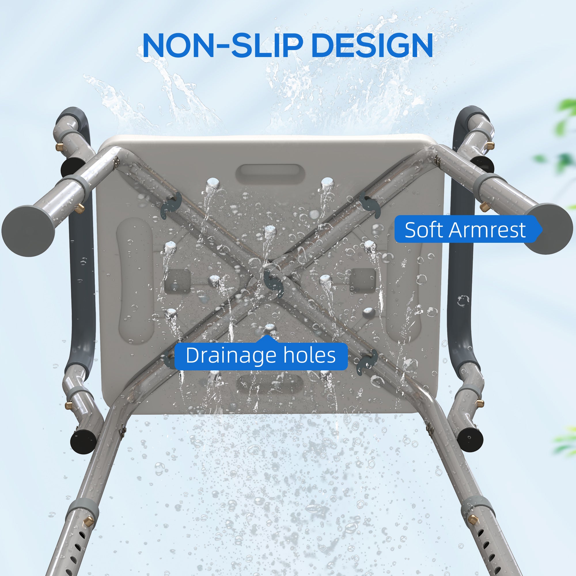 57-69cm Aluminium Frame Bath Seat