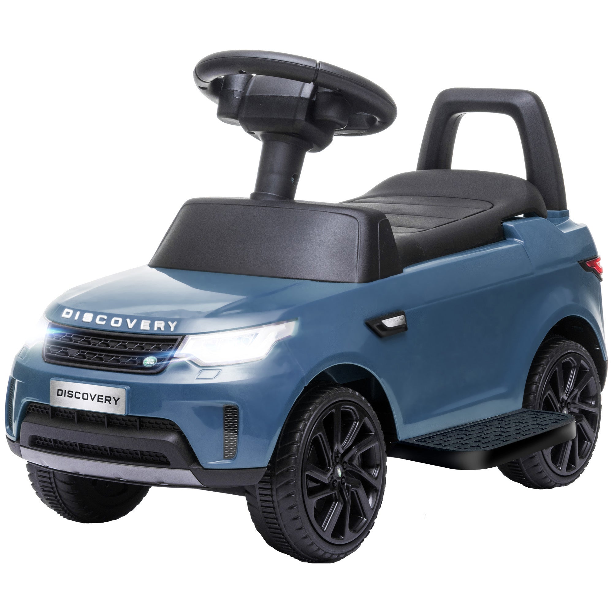 2 in 1 Land Rover Licensed 6V Kids Electric Ride On Car Sliding Car w/ Headlights Music, for 18-60 Months Light Blue