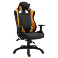 Ergonomic Polyester Gaming Chair with Adjustable Pillow - Orange