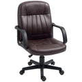 Swivel Executive PU Leather Computer Desk Chair - Dark Brown