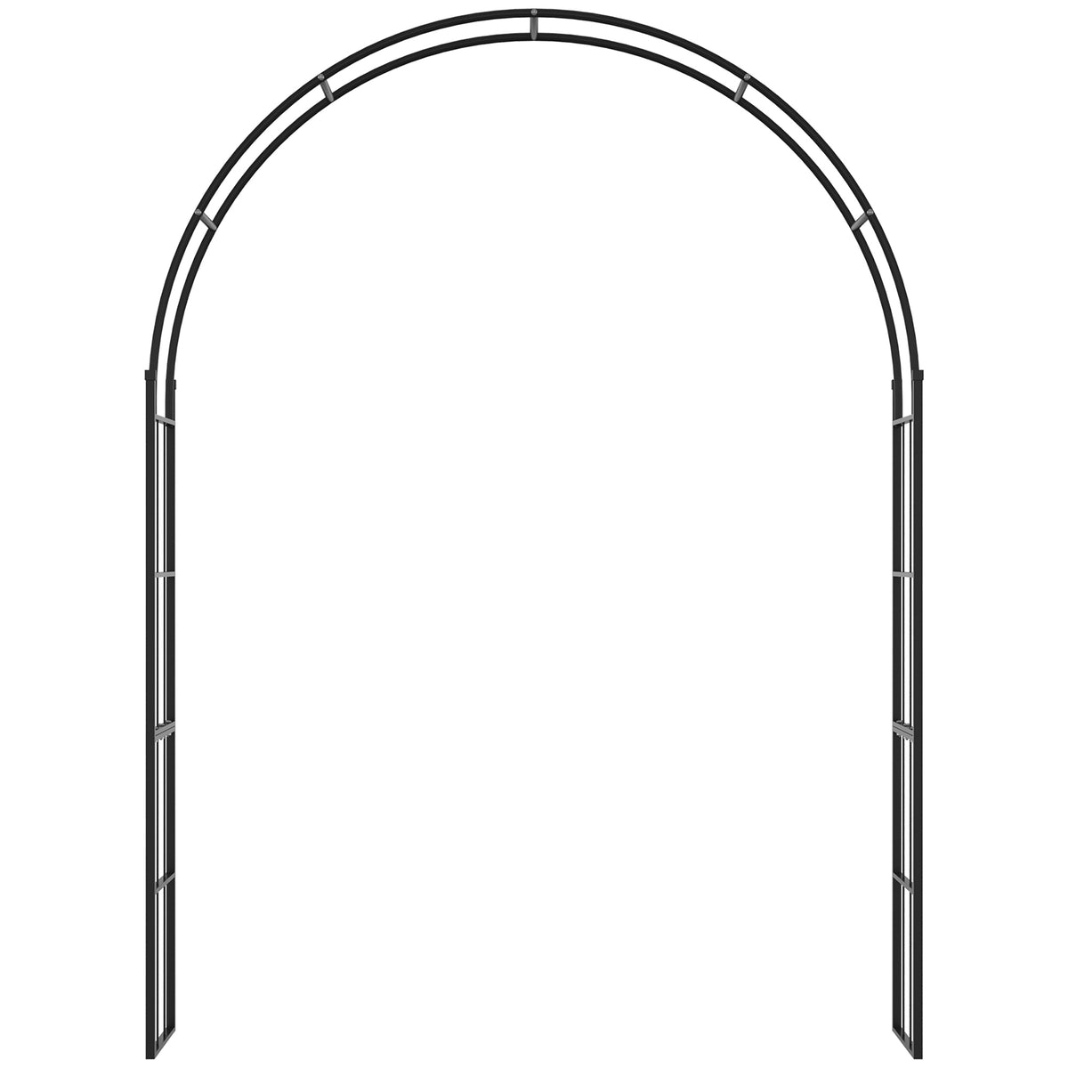 223cm Garden Arch Trellis, Outdoor Wedding Arbor for Ceremony for Climbing Roses, Vines and Plants