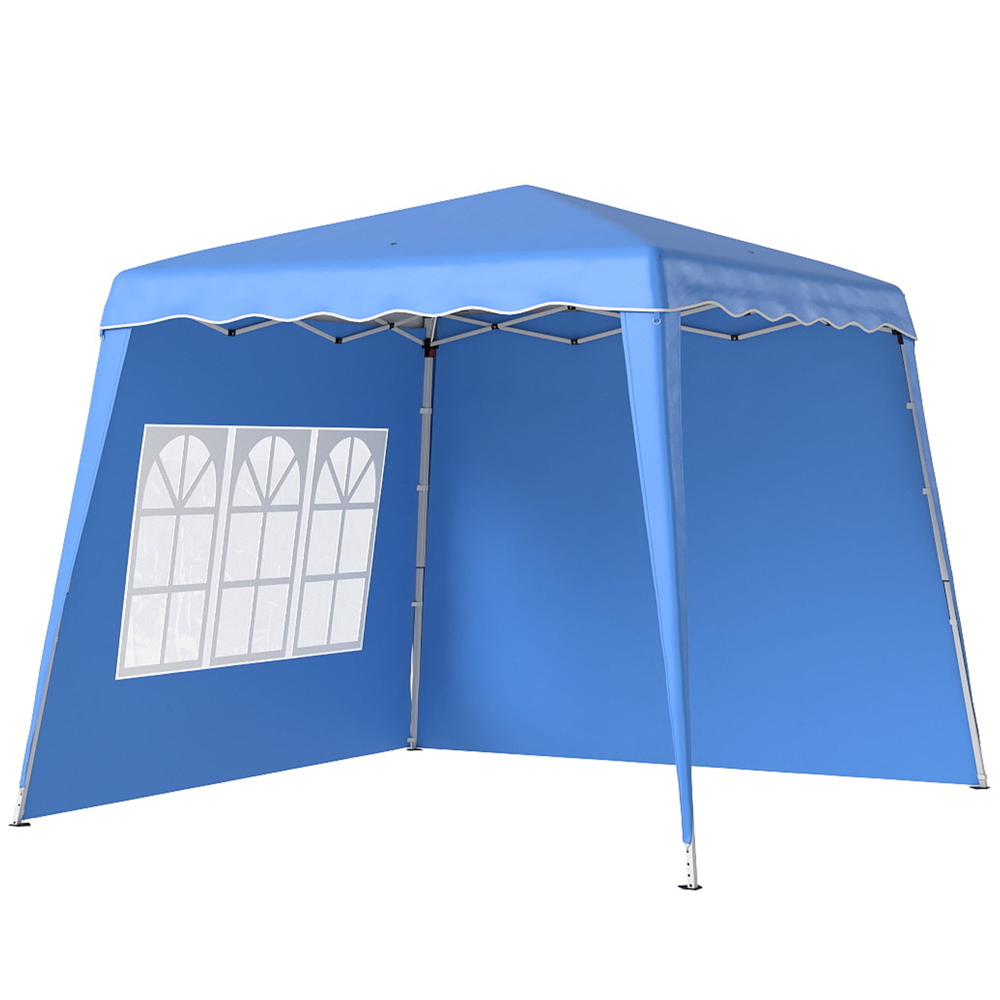 2.4m Pop Up Gazebo with Sides UV50+ Protection - Blue