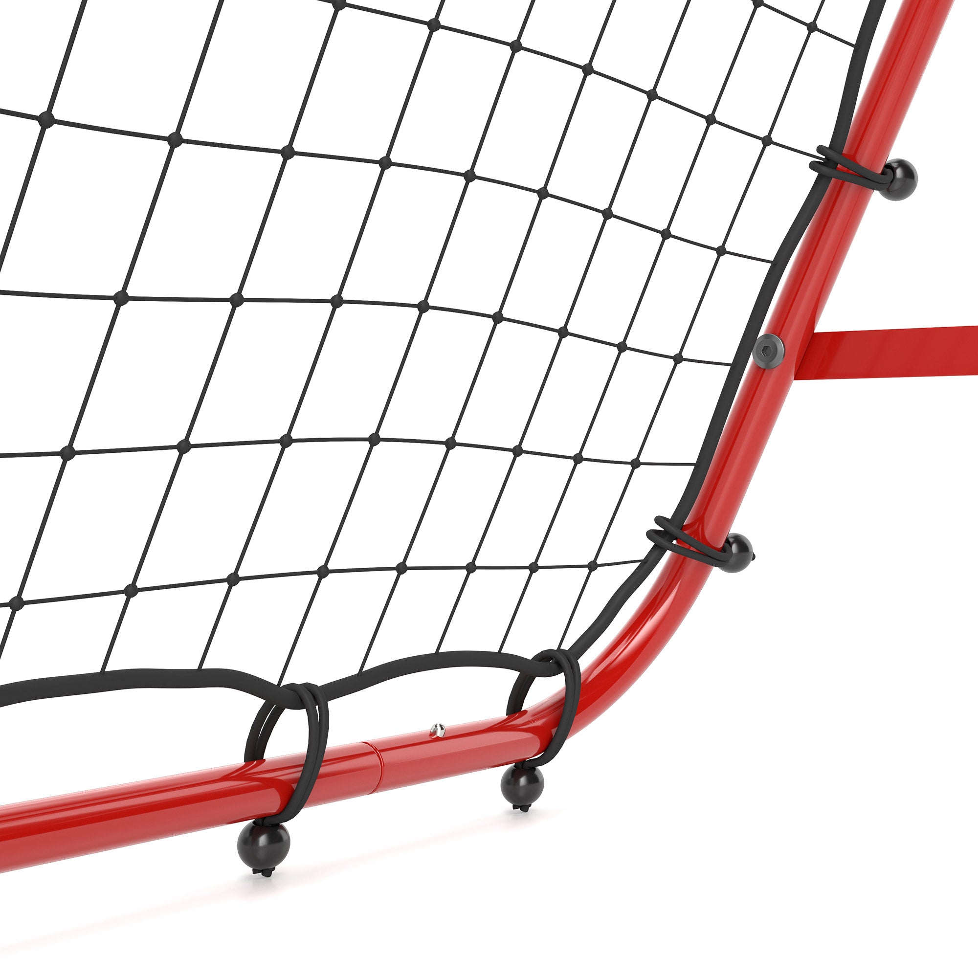 Double Sided Football Rebounder Net, Football Rebound Goal with 5 Adjustable Angles, Red