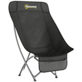 Camping Chair for Adults Heavy Duty Folding Camp Chair with Side Pocket and Carry Bag Black