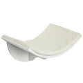 Wood Wall-Mounted Cat Shelf Curved Kitten Bed 41x28x21cm - White