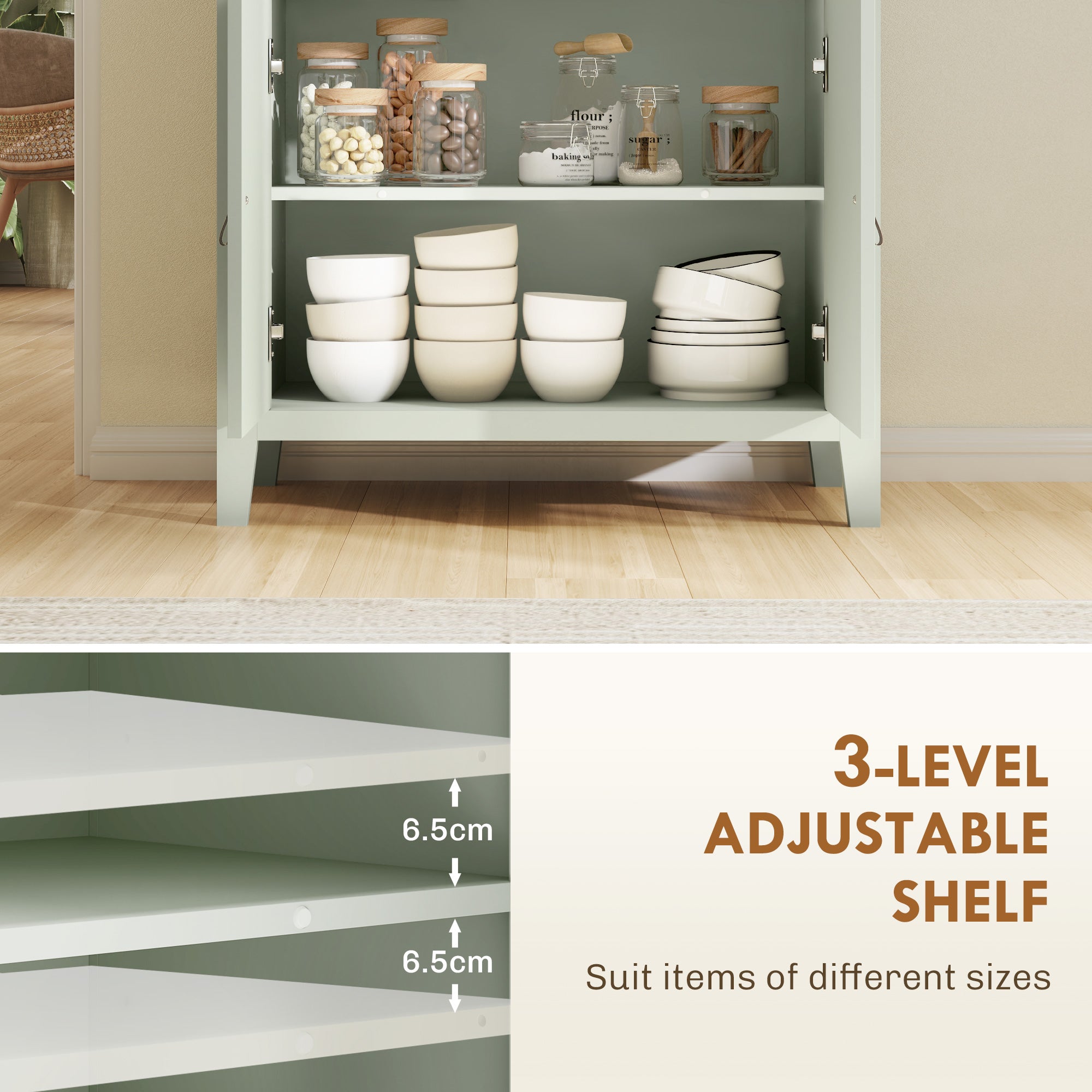 Farmhouse Style Sideboard - Light Green