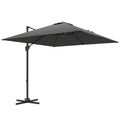 Outsunny Patio Offset Parasol Umbrella - Dark Grey