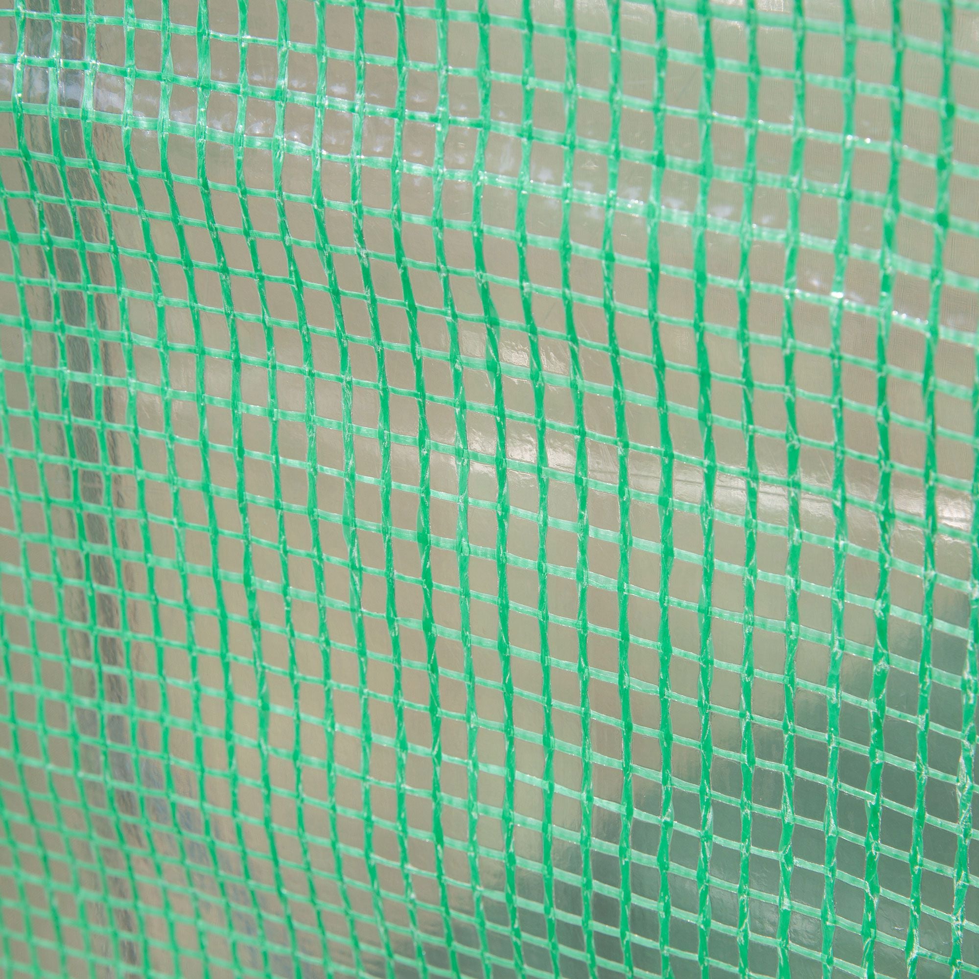 Garden Plant Tomato Growth Greenhouse W/ Double Doors & 4 Windows PE Cover Steel Frame Green, 3L x 1W x 2H (m)